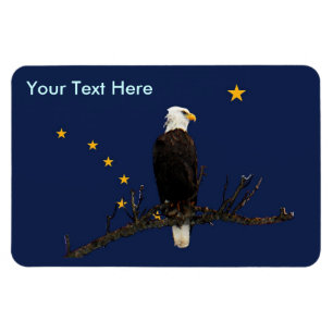 Alaska Flagga och Eagle Magnet