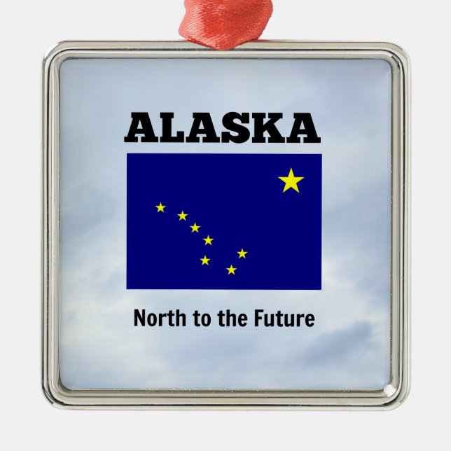 Alaska flagga och slogan metall ornament (Framsidan)