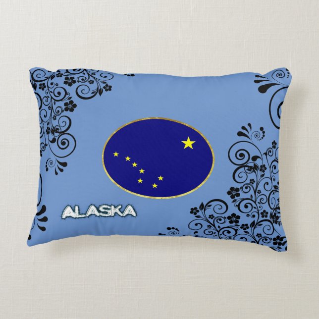 Alaska flagga prydnadskudde (Baksidan)