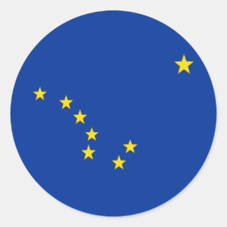 ALASKA FLAGGA RUNT KLISTERMÄRKE