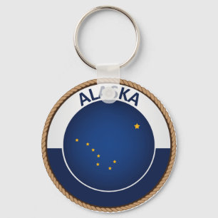 Alaska Flagga Seal Nyckelring