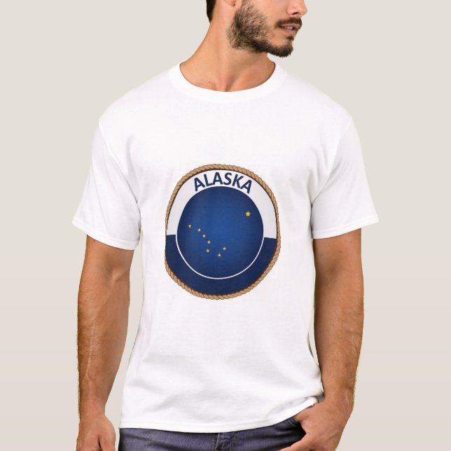 Alaska Flagga Seal T-Shirt (Framsida)
