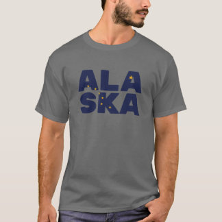 Alaska Flagga Text T Shirt