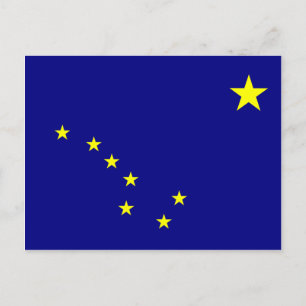 Alaska Flagga Vykort
