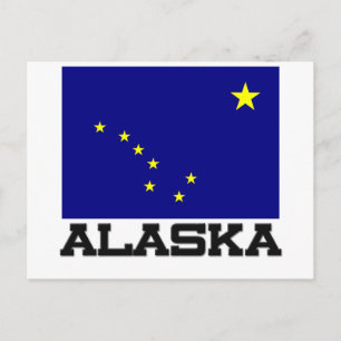 Alaska Flagga Vykort