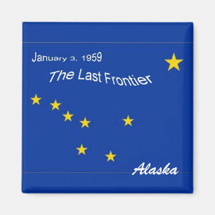 Alaska flaggamagnet magnet