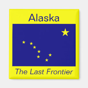 Alaska flaggamagnet magnet