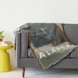 Alaska Fläkt Bush Flygplan Cottage Hunting Lodge Filt