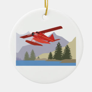 Alaska Flygplan Julgransprydnad Keramik