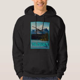 Alaska flyta flygplan hoodie