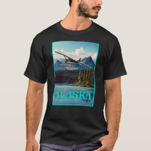 Alaska flyta flygplan t shirt