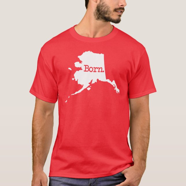 Alaska född AK Tee Shirt (Framsida)
