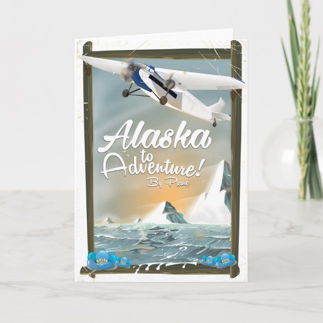 Alaska för äventyr! helgkort (Framsida)