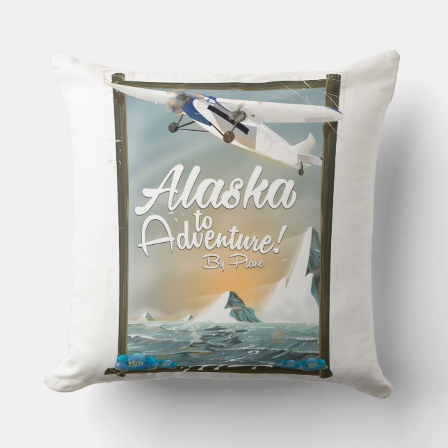 Alaska för äventyr! kudde (Framsida)