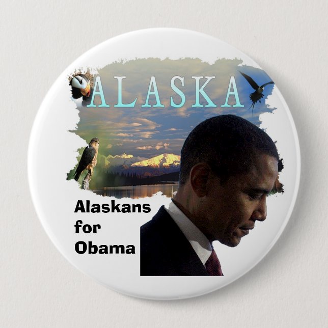 Alaska för Obama Knapp (Framsida)