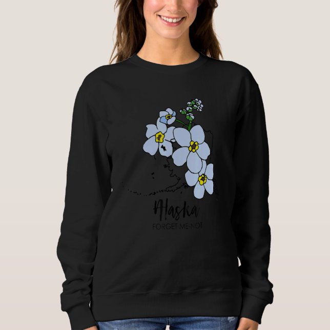 Alaska Forget Me Not Flower T Shirt (Framsida)