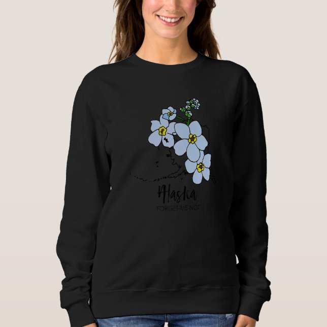 Alaska Forget Me Not Flower   T Shirt (Framsida)