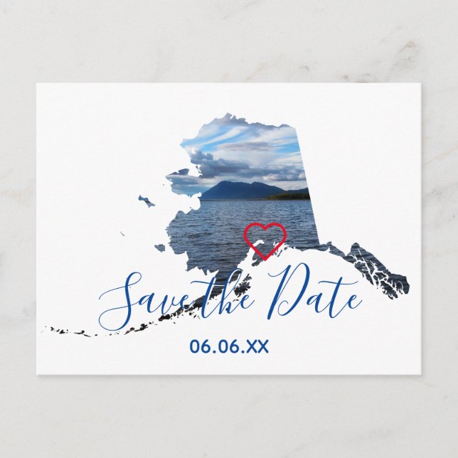 Alaska Form Foto Spara datumet Meddelande Vykort (Framsida)