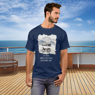 Alaska Frakt Orca Watercolor Embarkation T Shirt