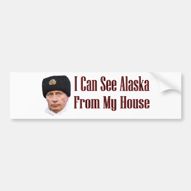 Alaska från mitt hus bildekal (Framsidan)