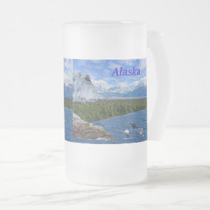 Alaska Frosted Glass Beer Mugg