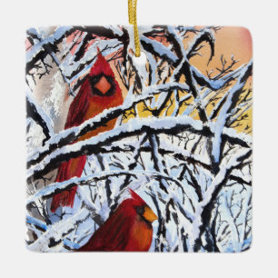 Alaska Fryst kardinaler Helgdag Ornament