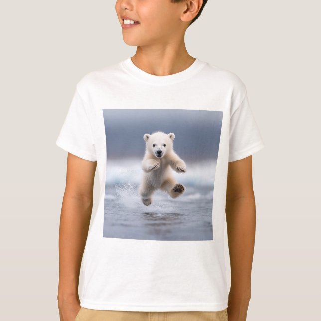 Alaska Funny Polar Bear Unge Kids’ T-Shirt (Framsida)