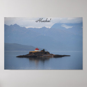 Alaska, fyr, fotografi, Ocean, Poster