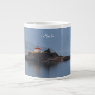 Alaska, fyr, ö, fotografi, mugg jumbo mugg