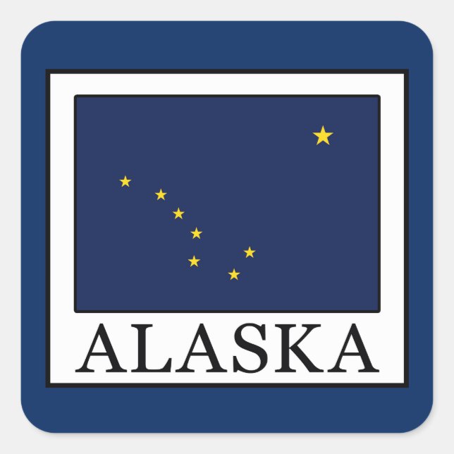 Alaska Fyrkantigt Klistermärke (Framsida)