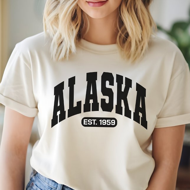 Alaska Girl Shirt, USA State Shirt, Patriotic Gift T Shirt (patriotic gift, Alaska girl, college student gift, Alaska collegiate shirt, Alaska sports fan)
