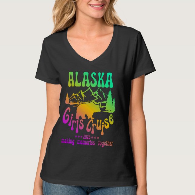 Alaska Girls Cruise 2025 Matching Friends & Group T Shirt (Framsida)