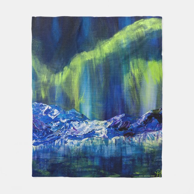 Alaska Glace & Borealis Blanket Fleecefilt (Framsidan)