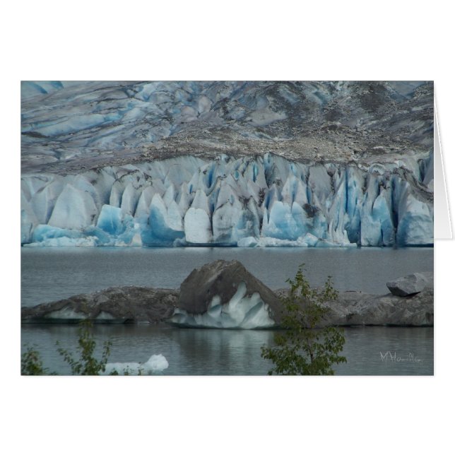 Alaska Glacier Blank Greeting Cards Hälsningskort (Framsidan Horizontal)