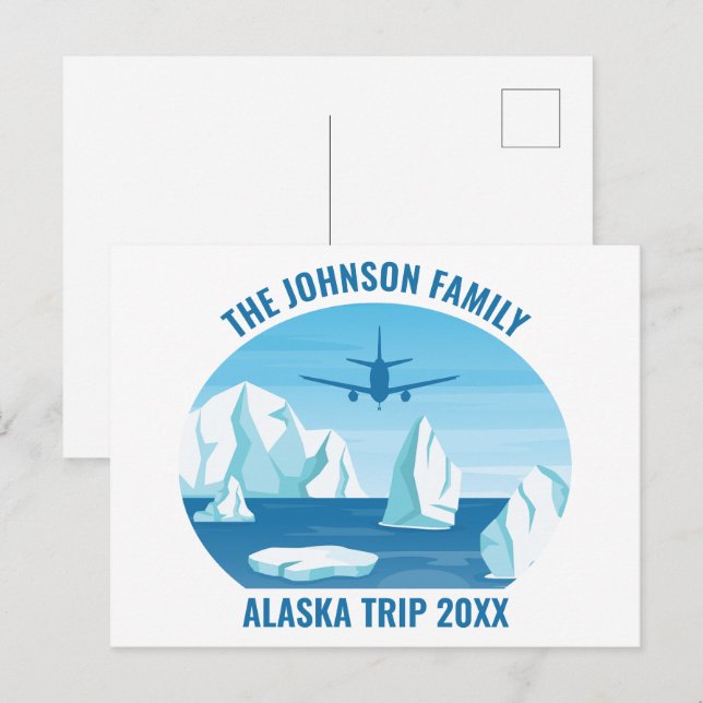 Alaska Glacier Family Vacation Anpassningsbar Vykort (Fram/baksida)