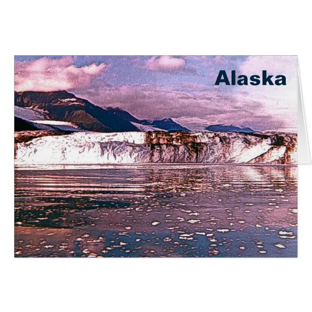 Alaska Glacier Hälsningskort (Framsidan Horizontal)