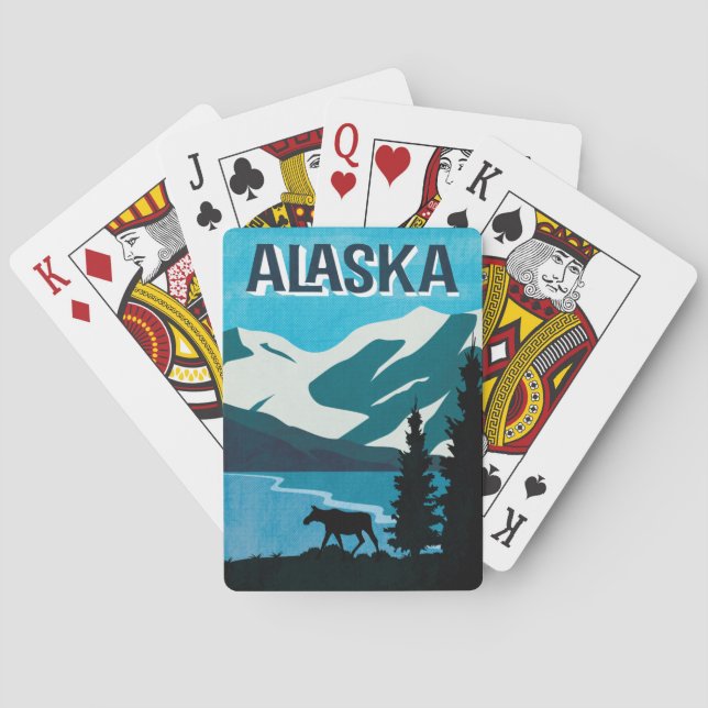 Alaska Glacier Mountain Moose Casinokort (Baksidan)