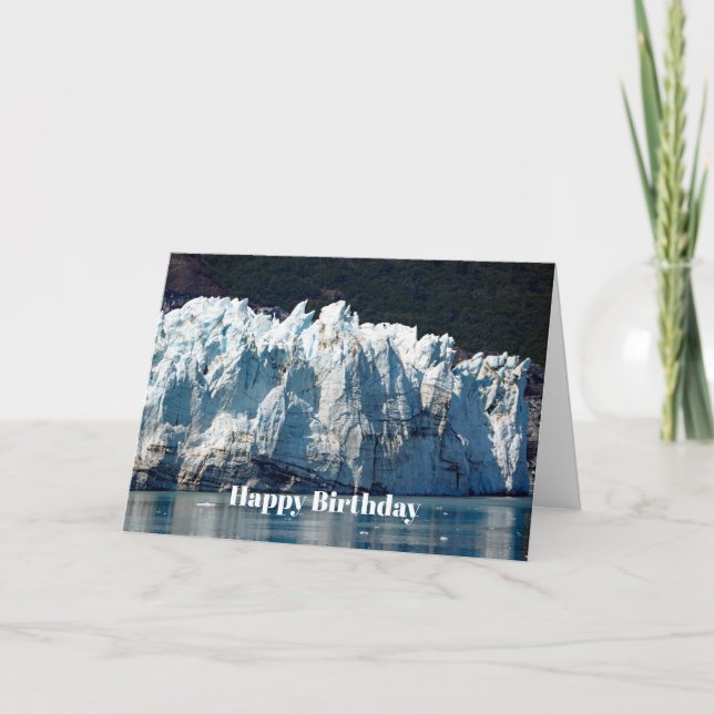 Alaska Glacier Photo Birthday Kort (Framsida)