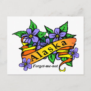 Alaska Glöm inte mig Vykort