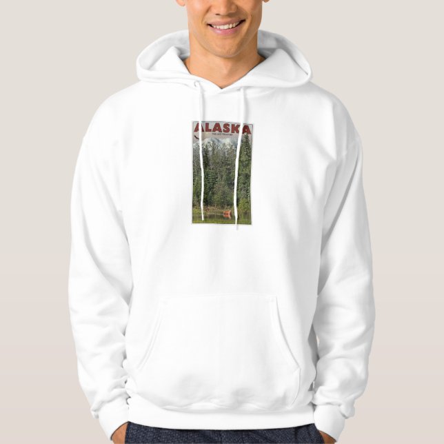 Alaska gräns sweatshirt med luva (Framsida)