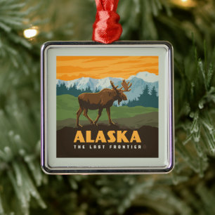 Alaska Gränsöverskridande möss Julgransprydnad Metall