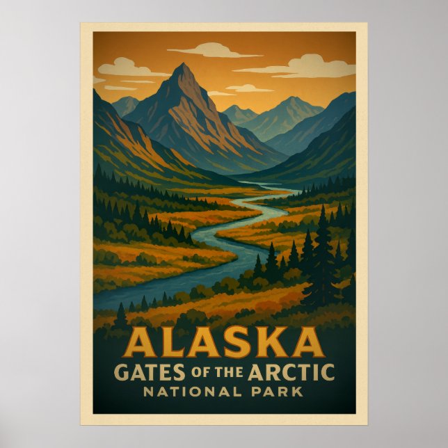 Alaska Grind i Arktis V01 Poster (Framsidan)