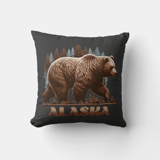 Alaska Grizzly Bear Kudde (Framsida)