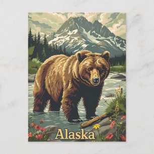 Alaska Grizzly Bear Vykort