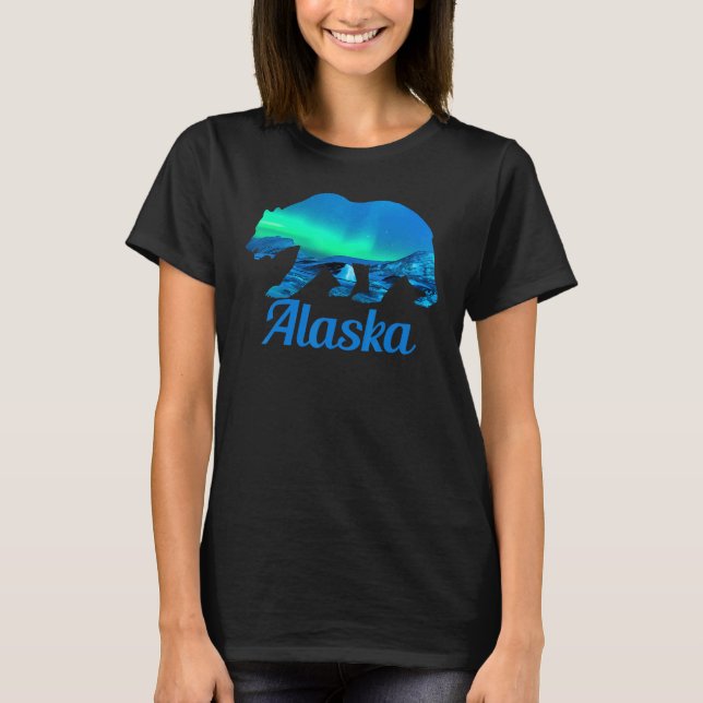 Alaska   Grizzly Polar Bear Nature Winter T Shirt (Framsida)
