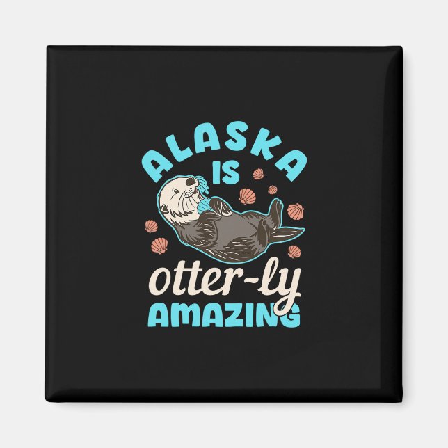 Alaska Havsutter Semester Souvenir  Magnet (Framsidan)