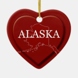 Alaska Heart Karta jul Ornament