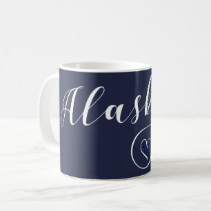 Alaska Heart Mugg, Alaska Flagga Kaffemugg