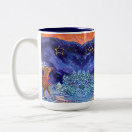 Alaska Helgdag Stars kapten Cook Hotel jul Två-Tonad Mugg