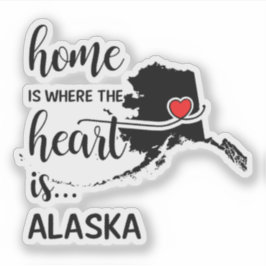 Alaska hem är där hjärtat finns klistermärken
